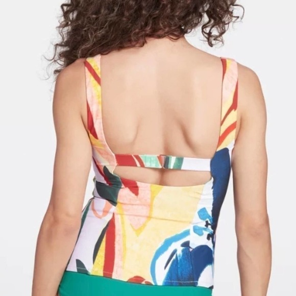 Calia Power Sculpt Tankini Floral Size Medium NWT - Picture 7 of 7